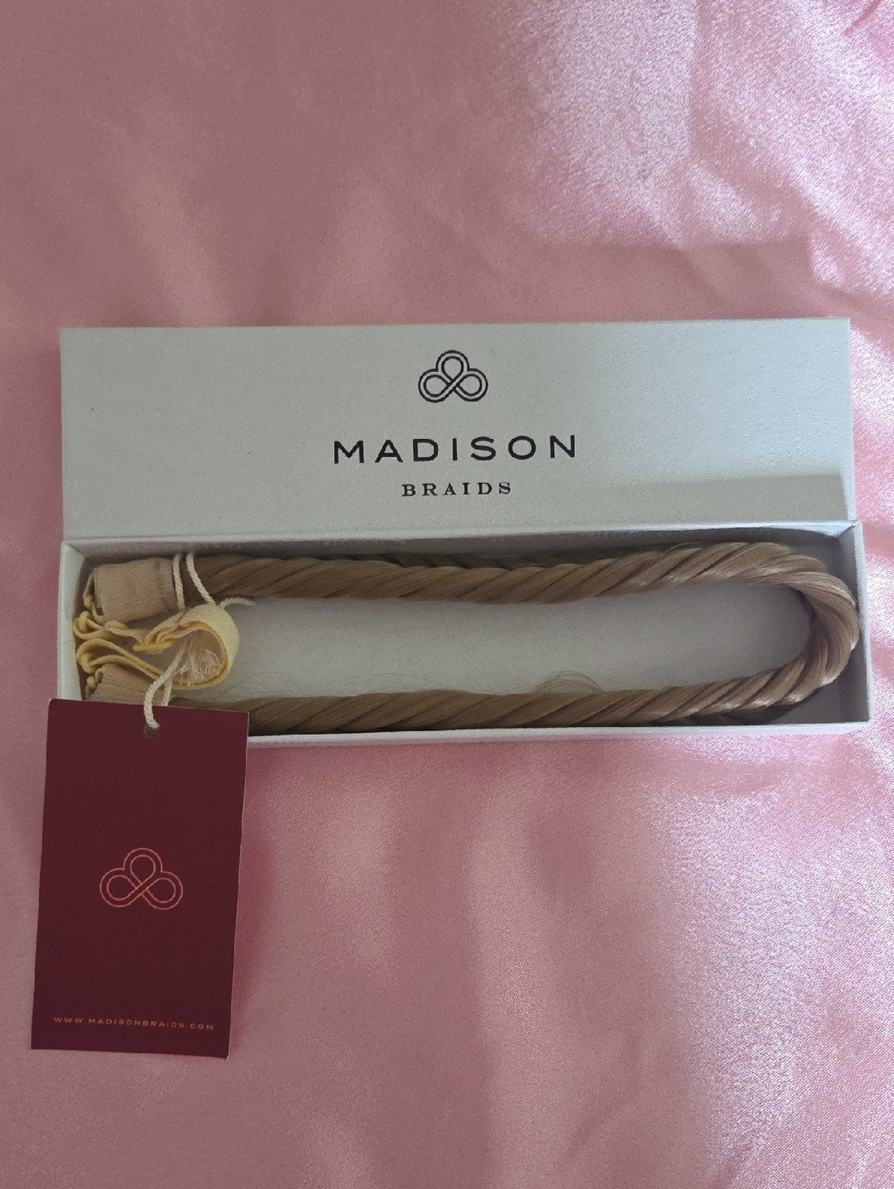 Madison Braided Halo Hairpiece - Sunset Blonde